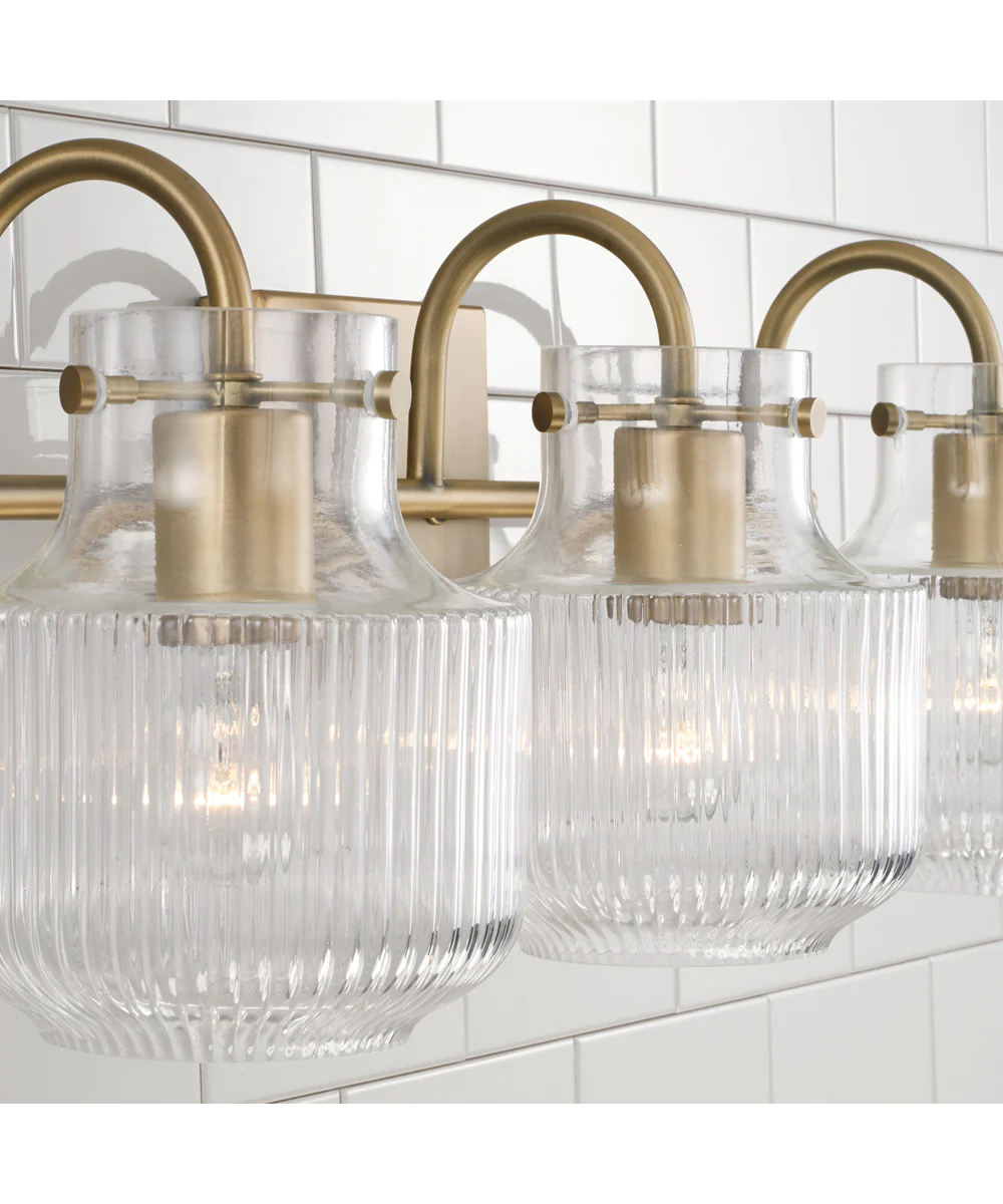 Nyla 3-Light Vanity Aged Brass - Image 3