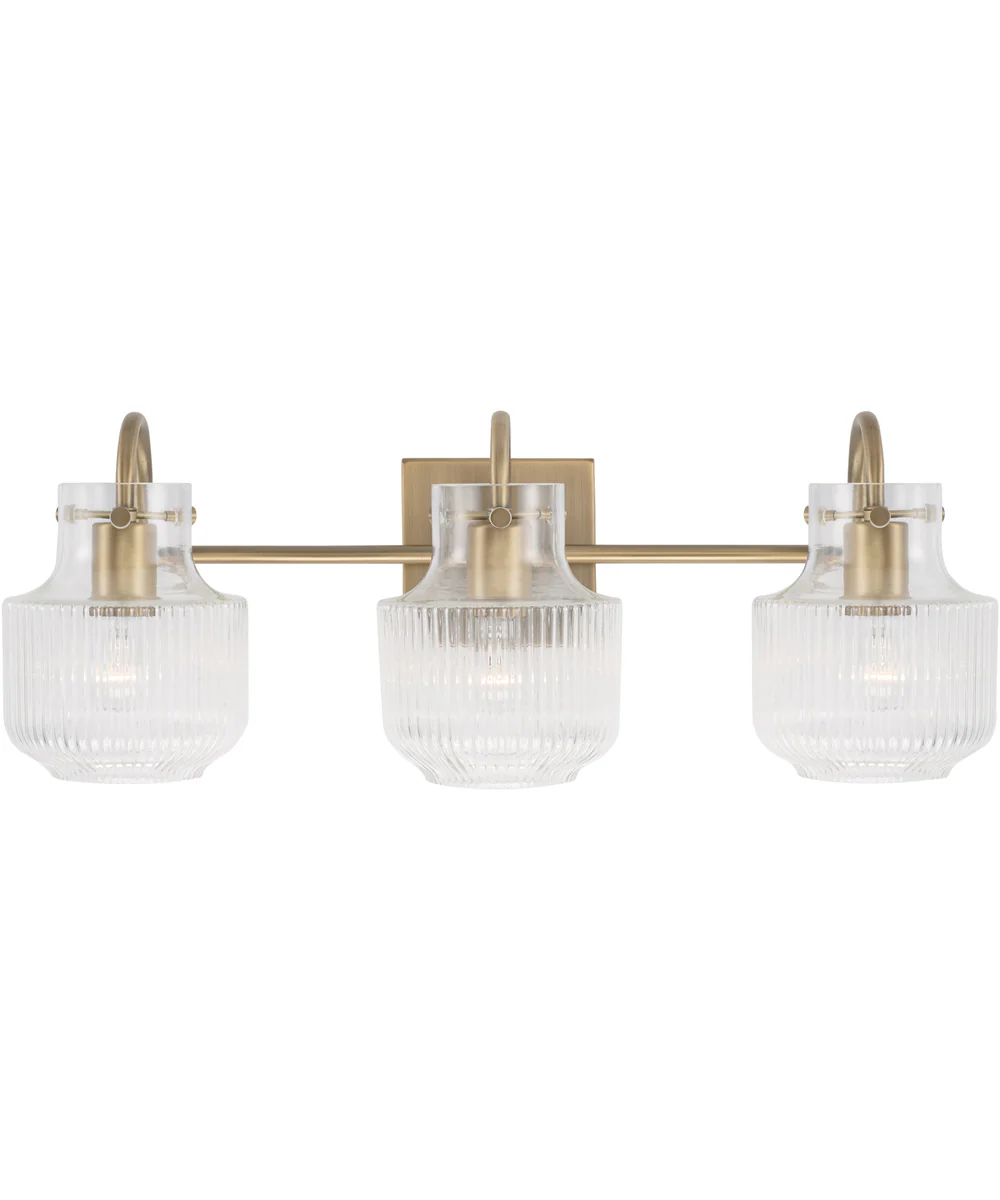 Nyla 3-Light Vanity Aged Brass - Image 4