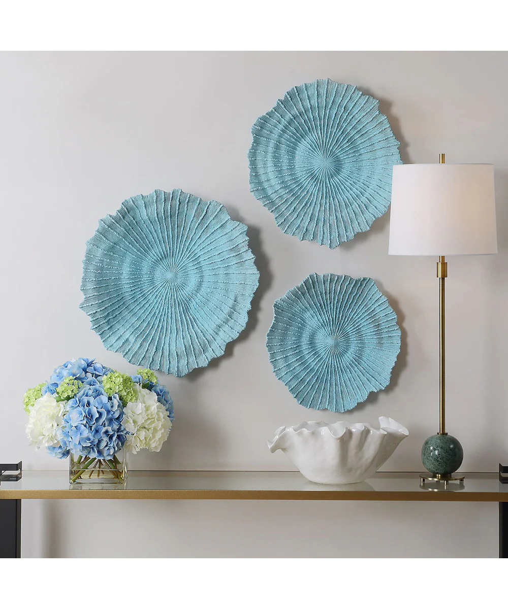 Ocean Gems Blue Wall Decor Set of 3 - Image 3