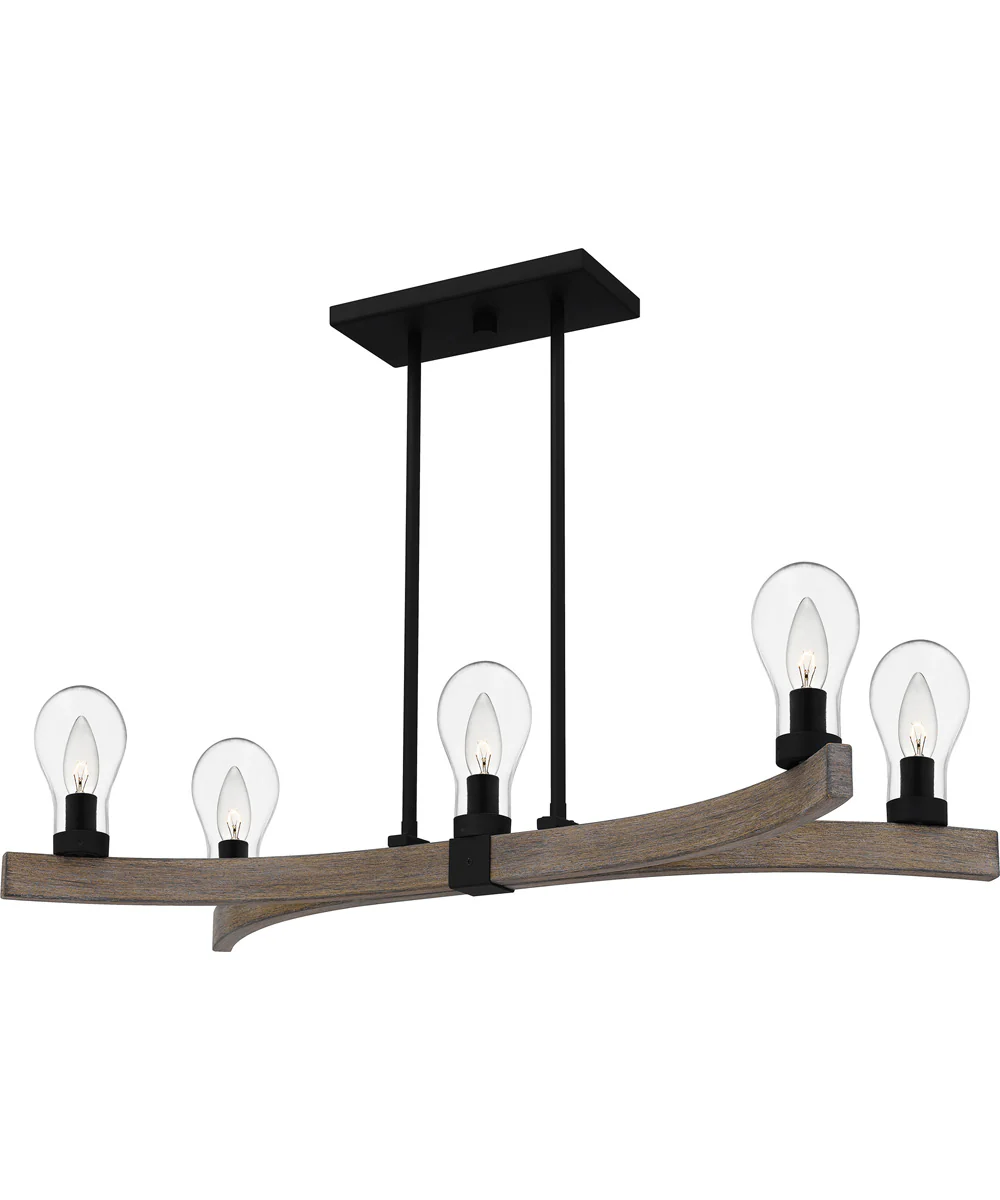 Ojai 5-light Island Light Matte Black - Image 2