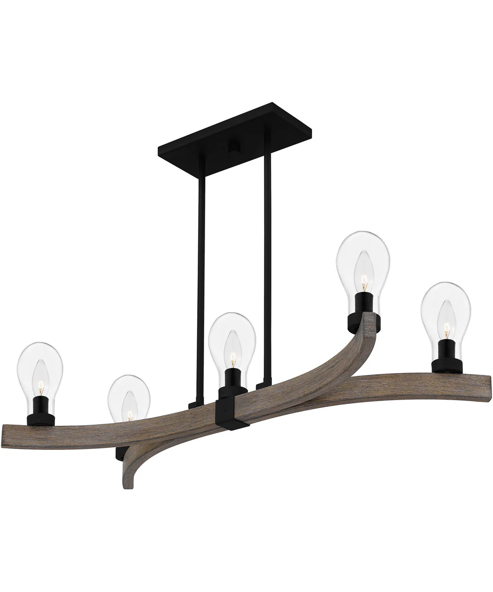 Ojai 5-light Island Light Matte Black - Image 5
