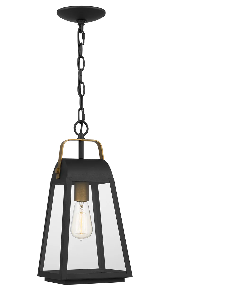 O'Leary Large 1-light Outdoor Pendant Light  Coastal Armour Steel Earth Black - Image 2