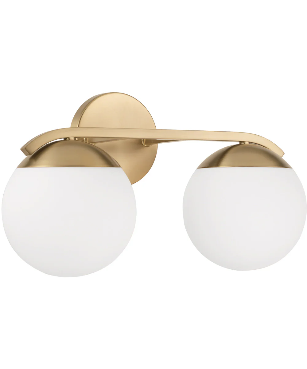 Oliver 2-Light Vanity Matte Brass