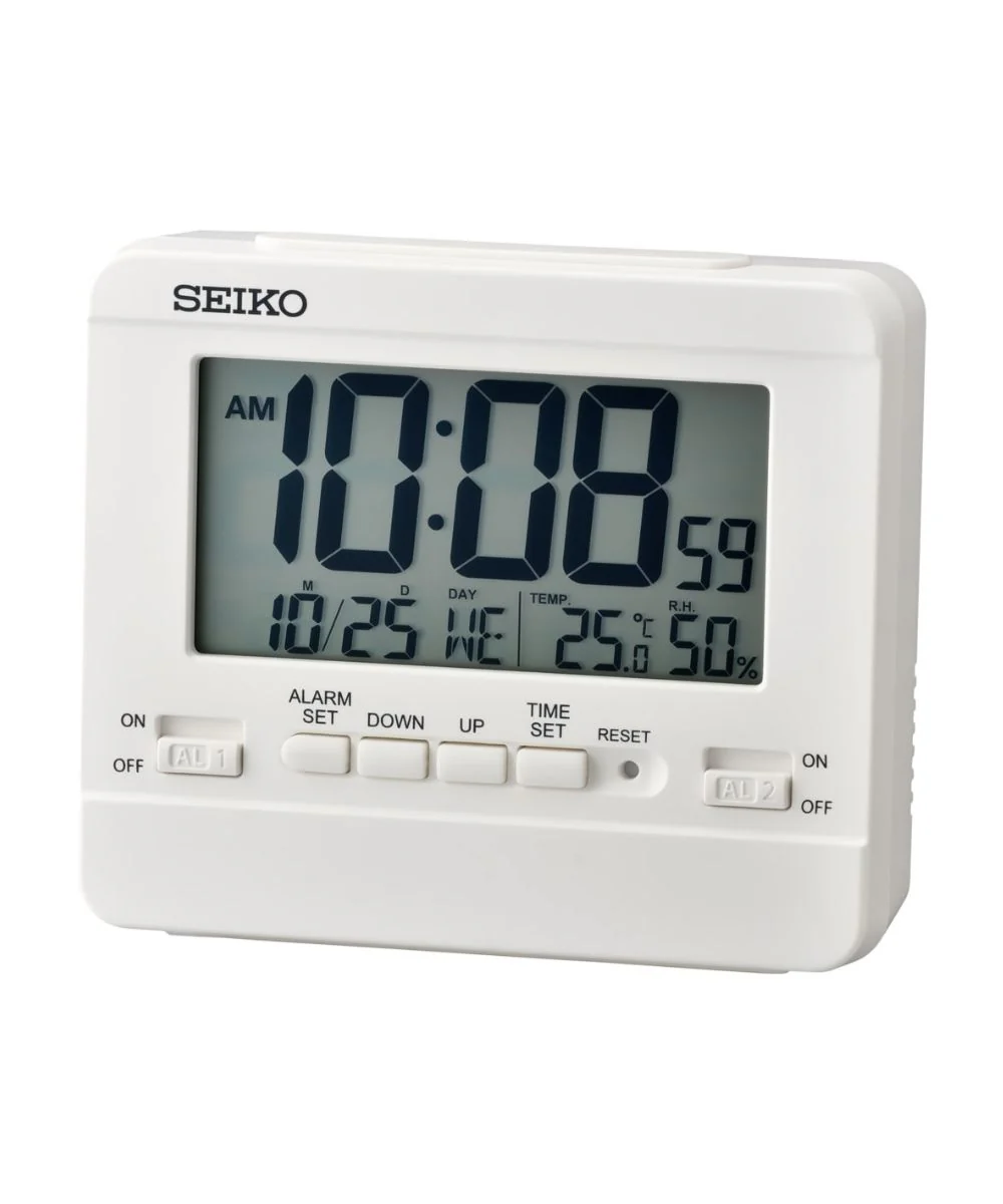 OPEN BOX Digital Alarm Clock Everything White
