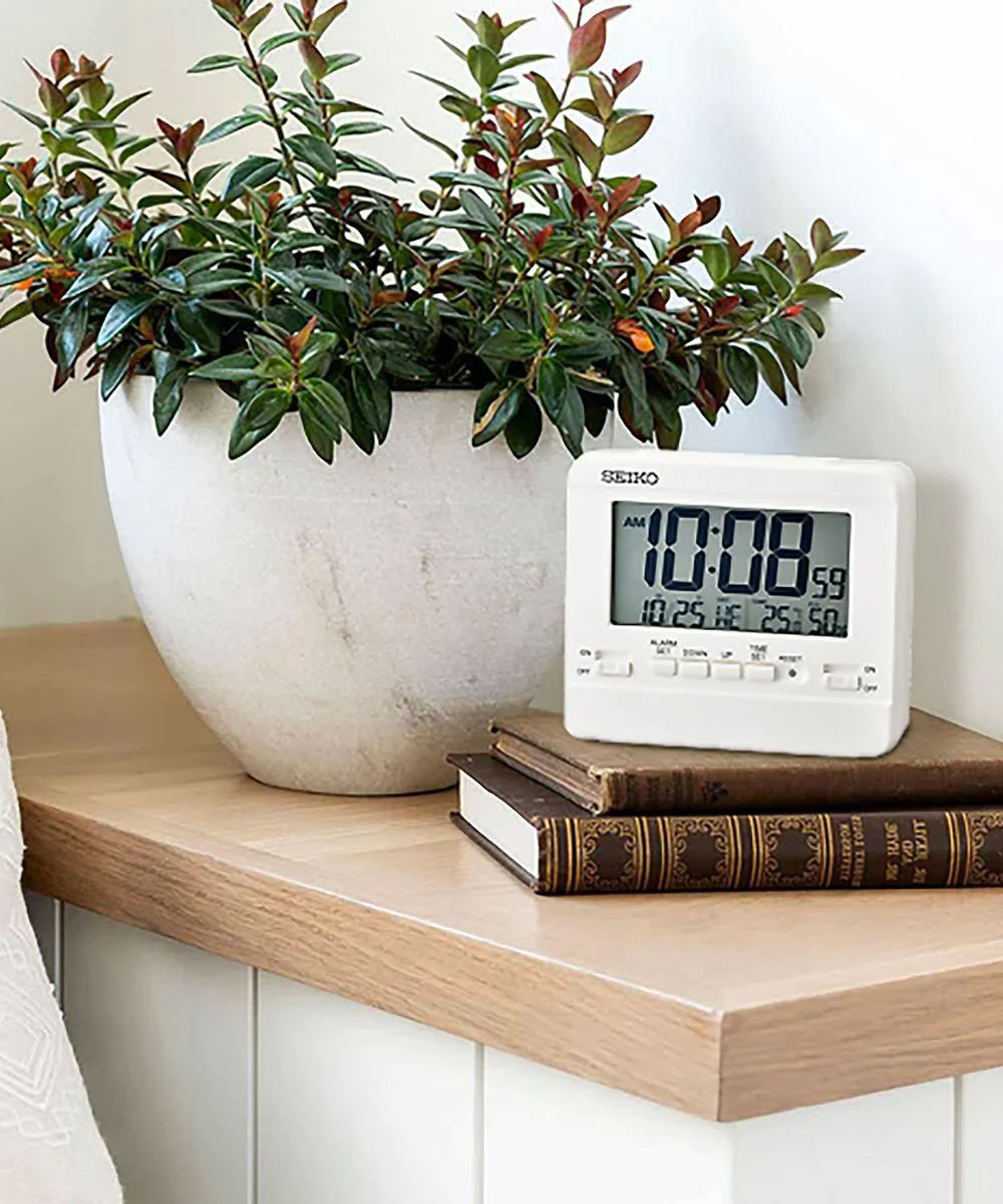 OPEN BOX Digital Alarm Clock Everything White - Image 2