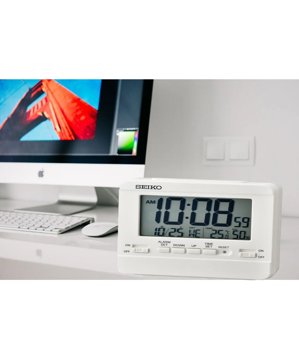 OPEN BOX Digital Alarm Clock Everything White - Image 3