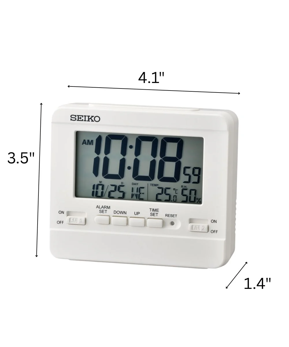OPEN BOX Digital Alarm Clock Everything White - Image 4
