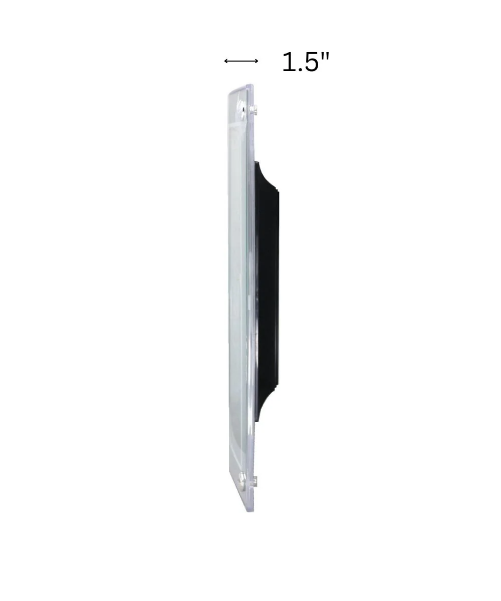 OPEN BOX Wall Clock Square Silver and Glass Glass Cover - Image 6