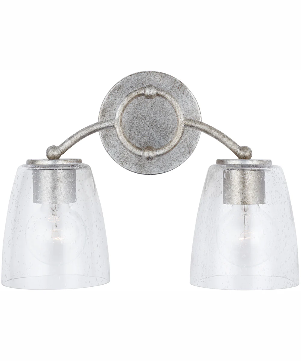 Oran 2-Light Vanity Antique Silver