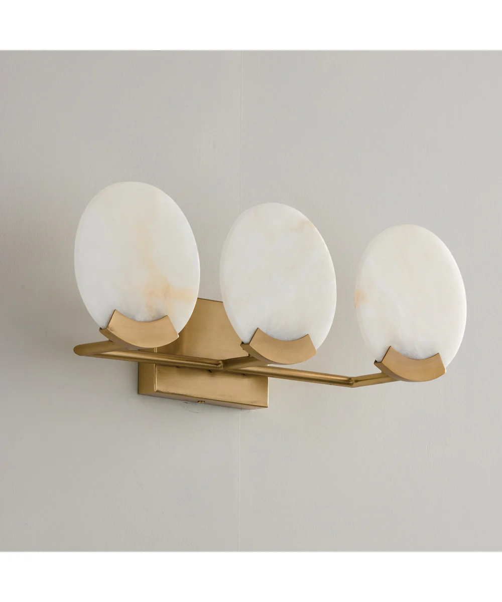 Oriya 3-Light Vanity Aged Brass - Image 2