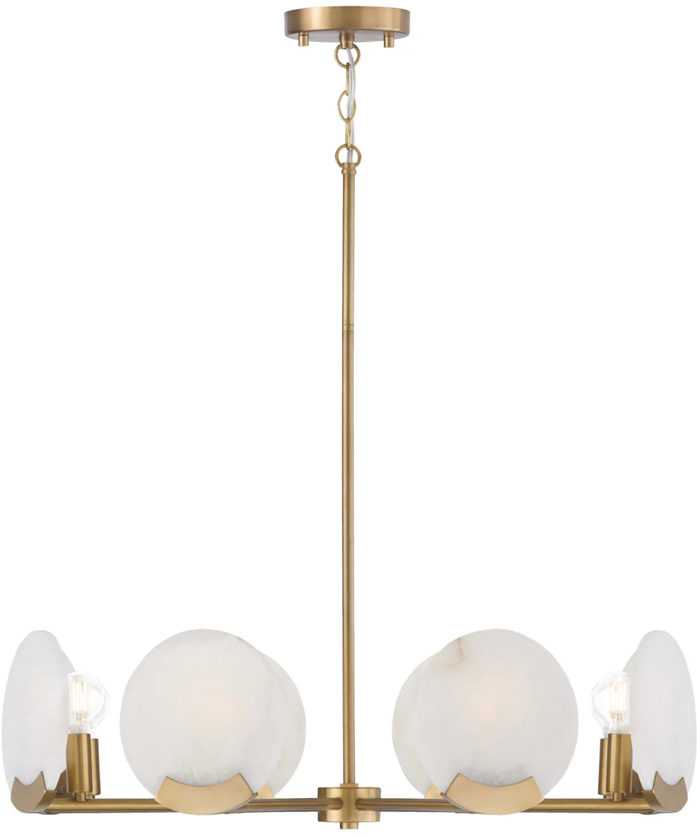 Oriya 8-Light Chandelier Aged Brass - Image 3