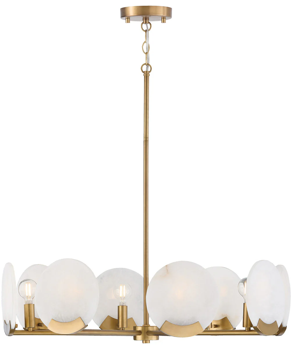 Oriya 8-Light Chandelier Aged Brass - Image 4