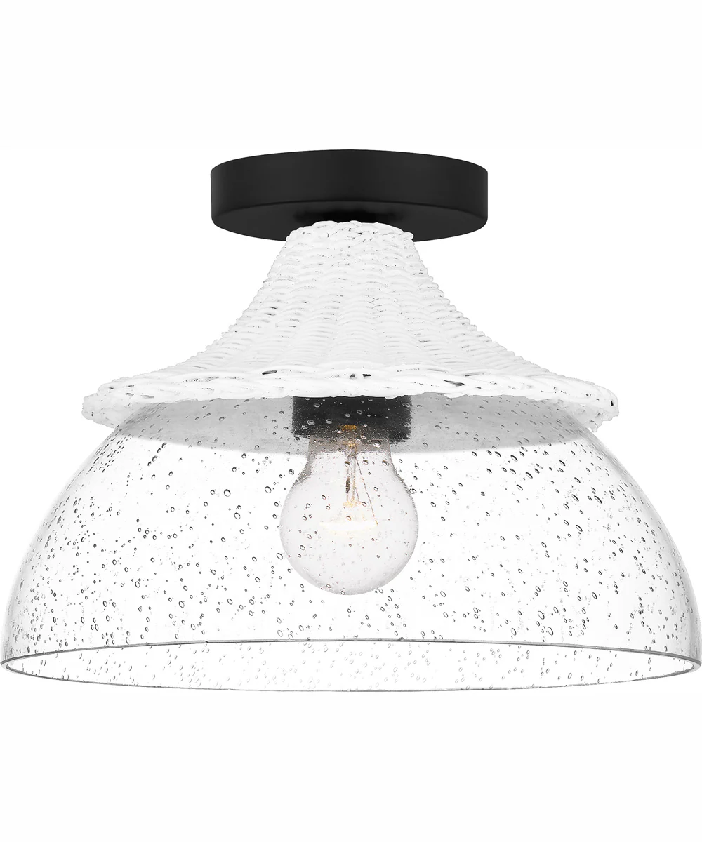 Otten Small 1-light Semi Flush Mount Matte Black - Image 2