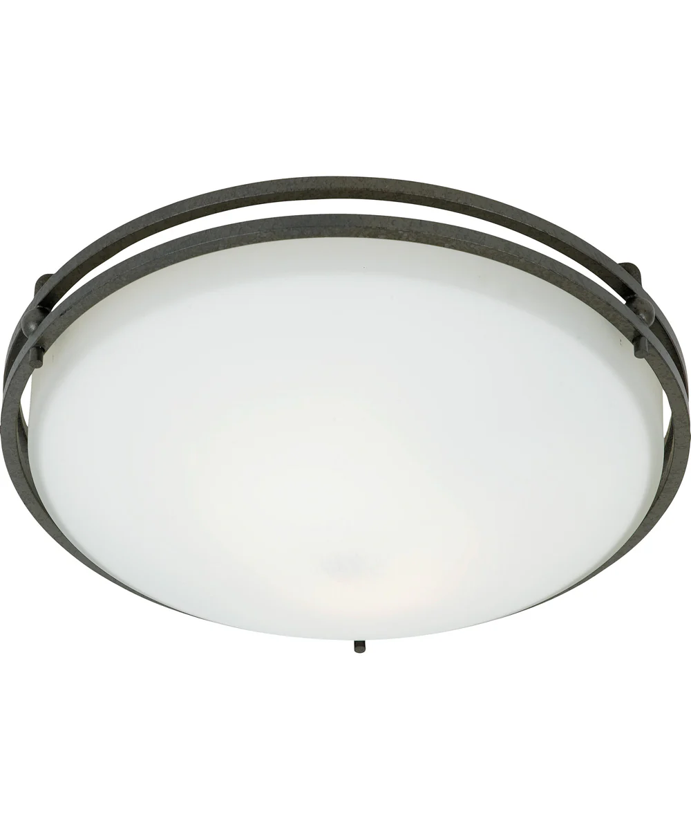 Ozark Medium 2-light Flush Mount Iron Gate - Image 2