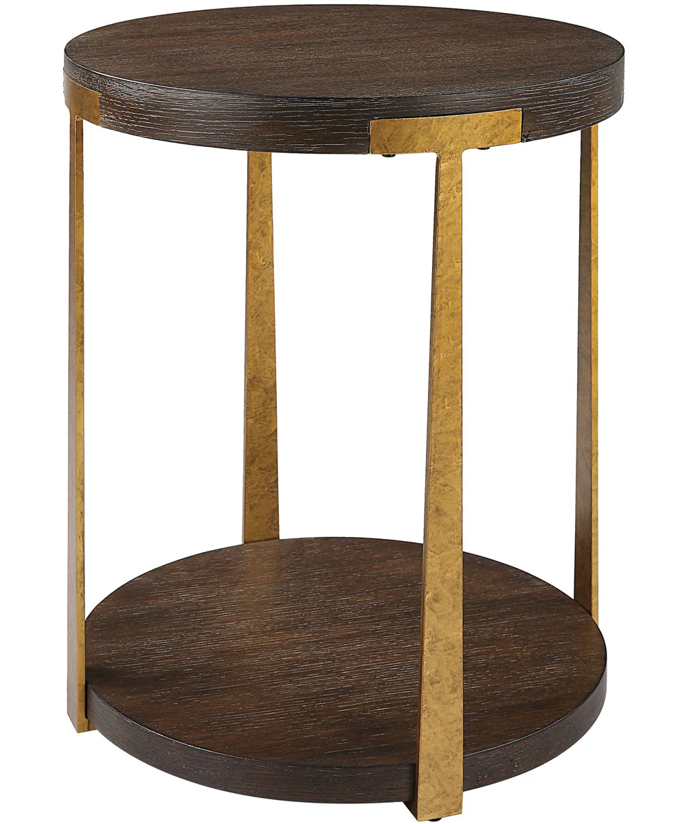 Palisade Round Wood Side Table - Image 4