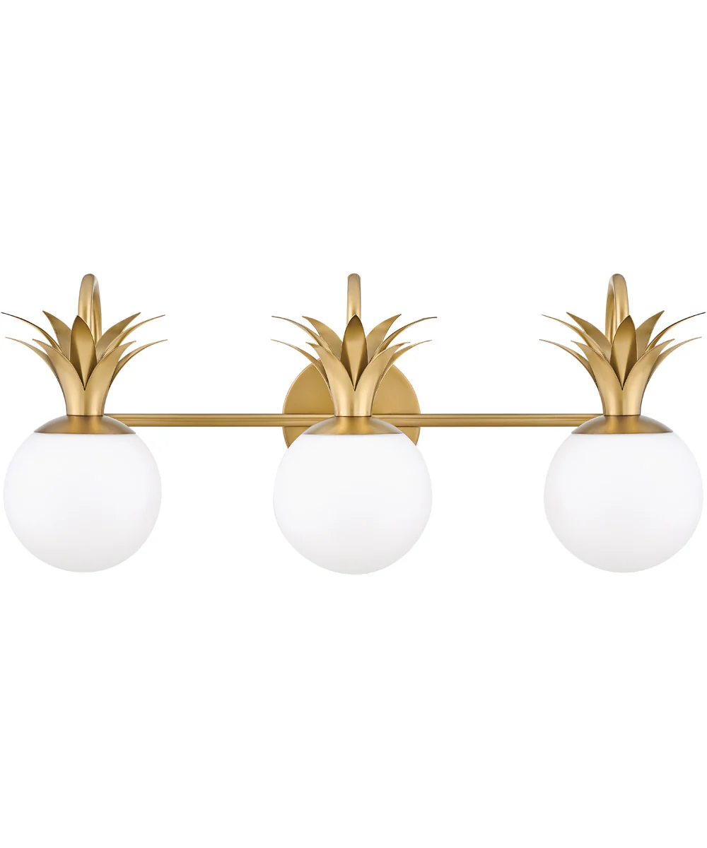 Palma 3-Light Vanity in Heritage Brass