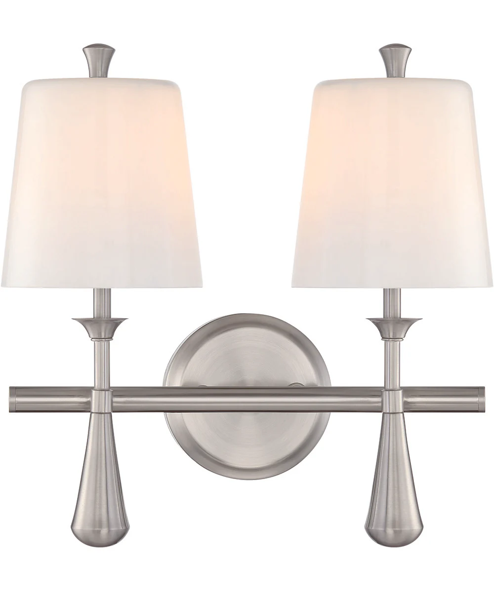 Palmer 2-Light Vanity Brushed Polished Nickel - Image 2