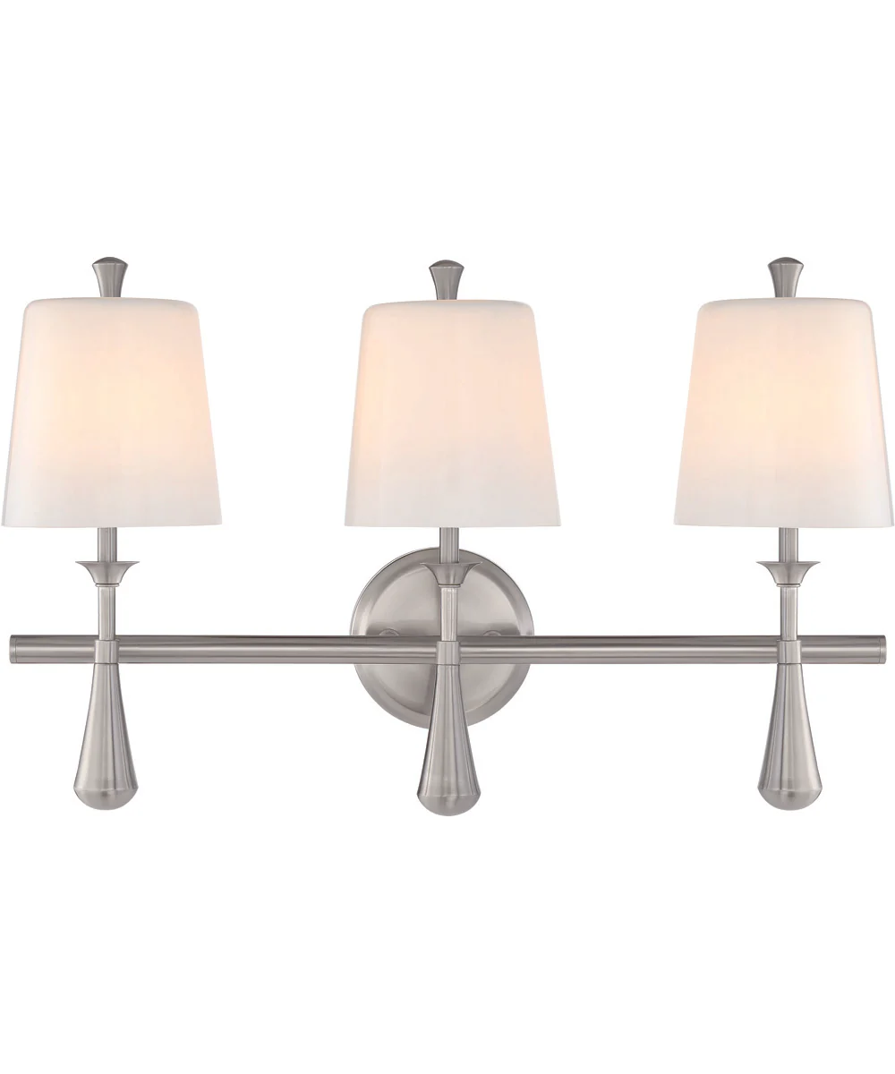 Palmer 3-Light Vanity Brushed Polished Nickel - Image 2
