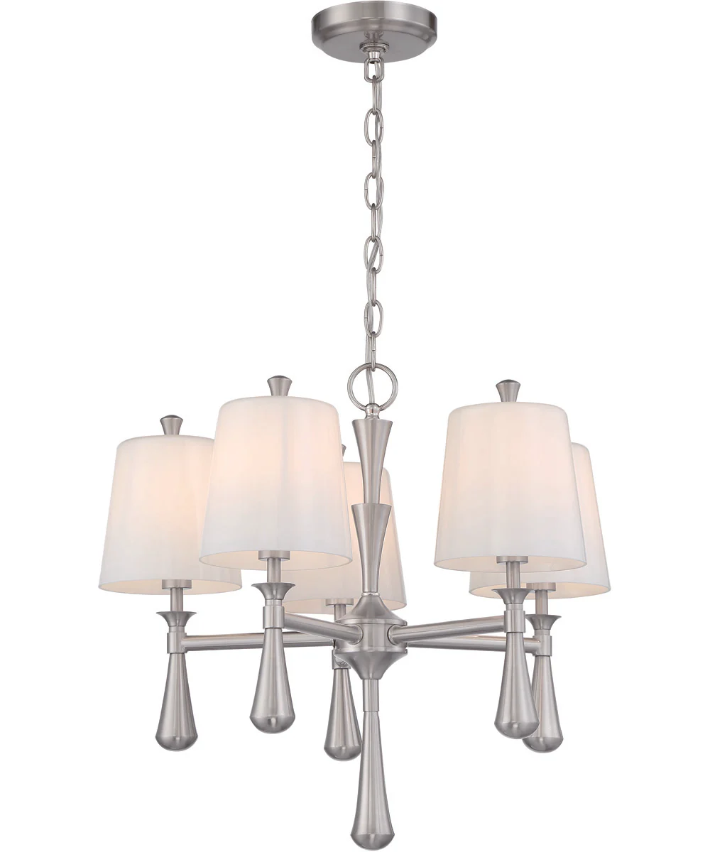 Palmer 5-Light Chandelier Brushed Polished Nickel - Image 2