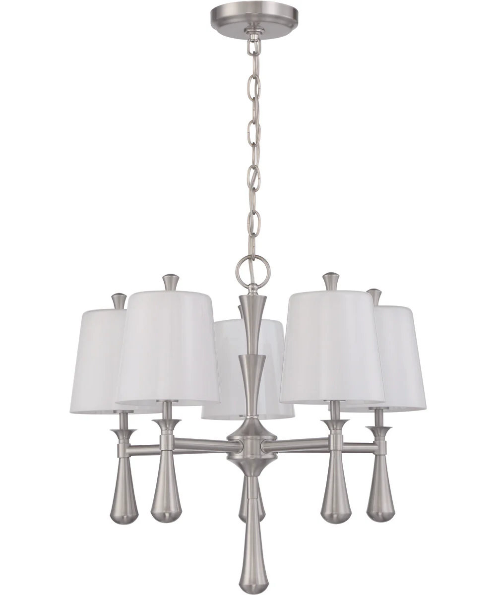 Palmer 5-Light Chandelier Brushed Polished Nickel - Image 3