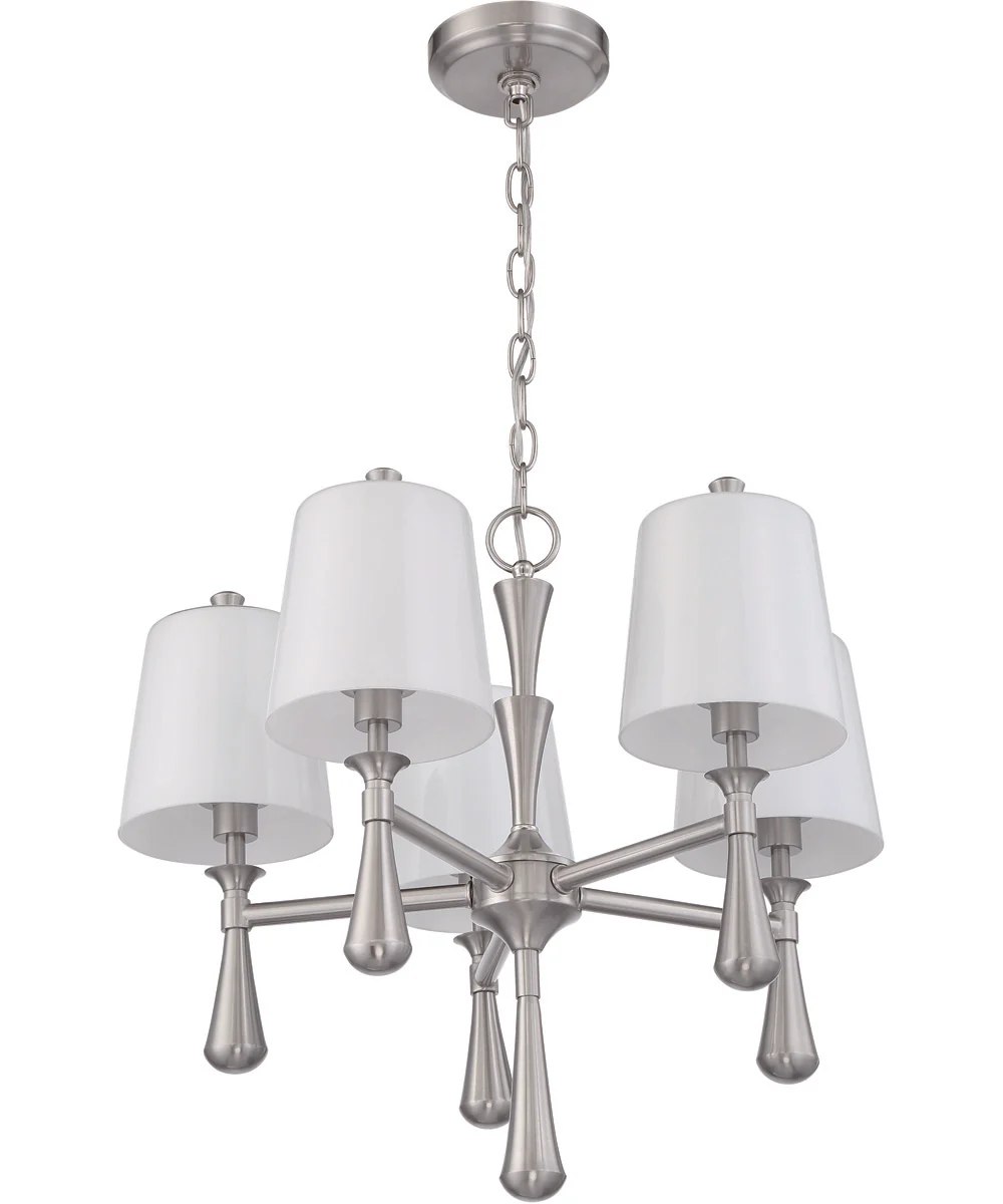 Palmer 5-Light Chandelier Brushed Polished Nickel - Image 4