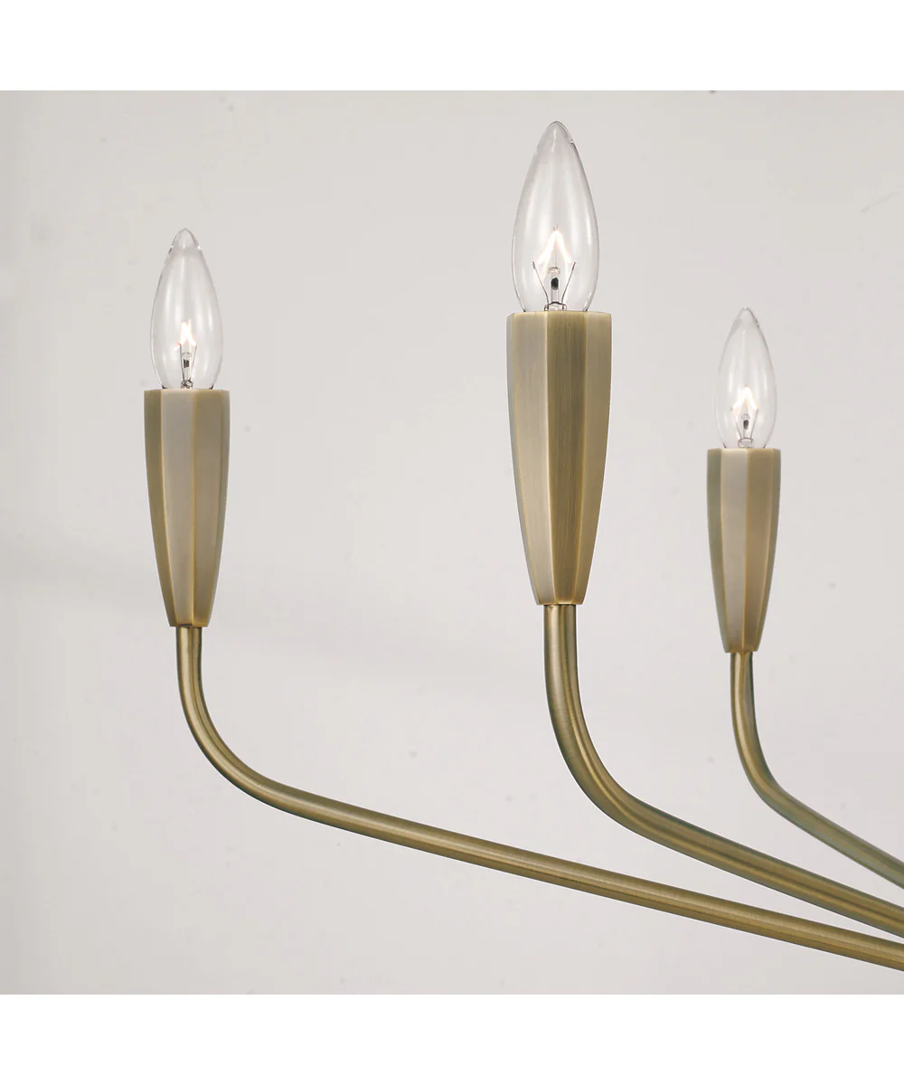 Palmer 6-Light Chandelier Antiqued Brass - Image 3