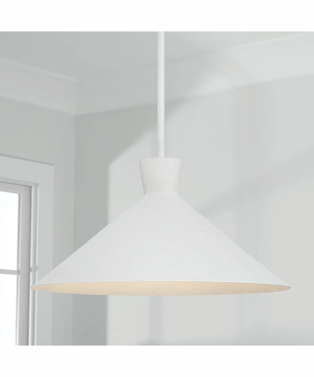 Paloma 1-Light Pendant Textured White - Image 2
