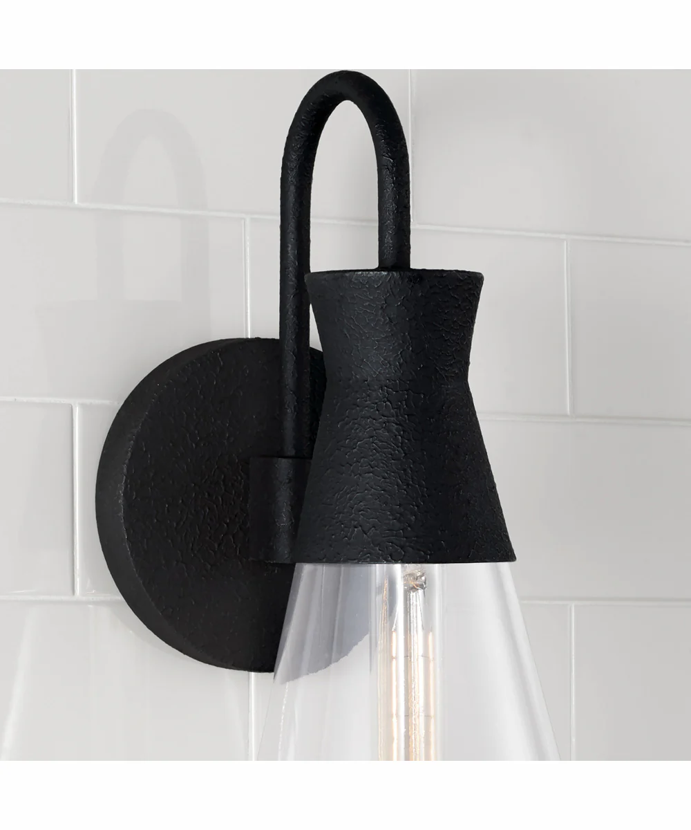 Paloma 1-Light Sconce Textured Black - Image 4