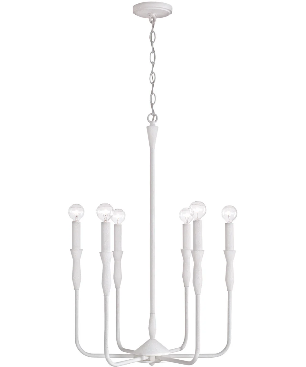 Paloma 6-Light Chandelier Textured White