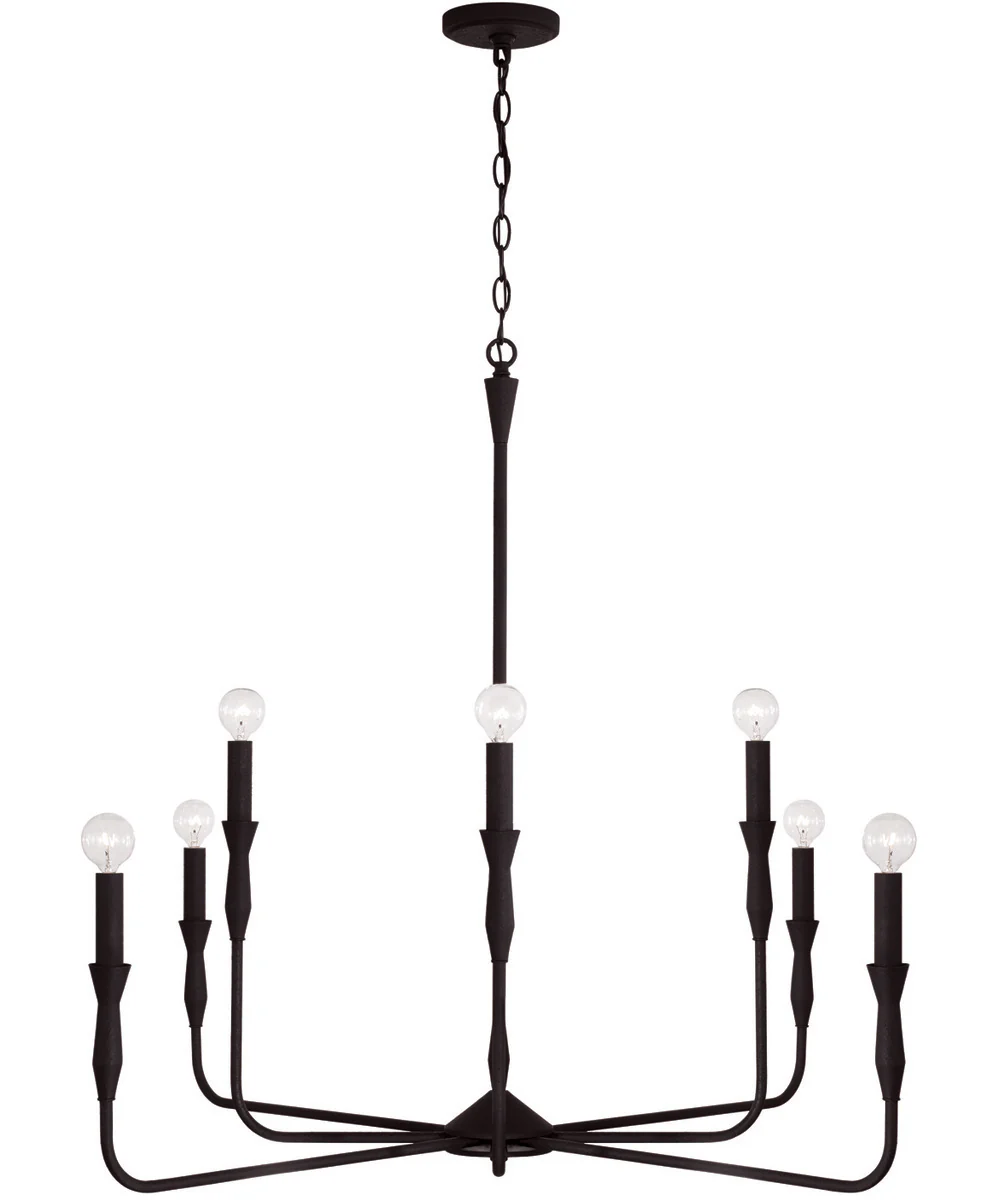 Paloma 8-Light Chandelier Textured Black