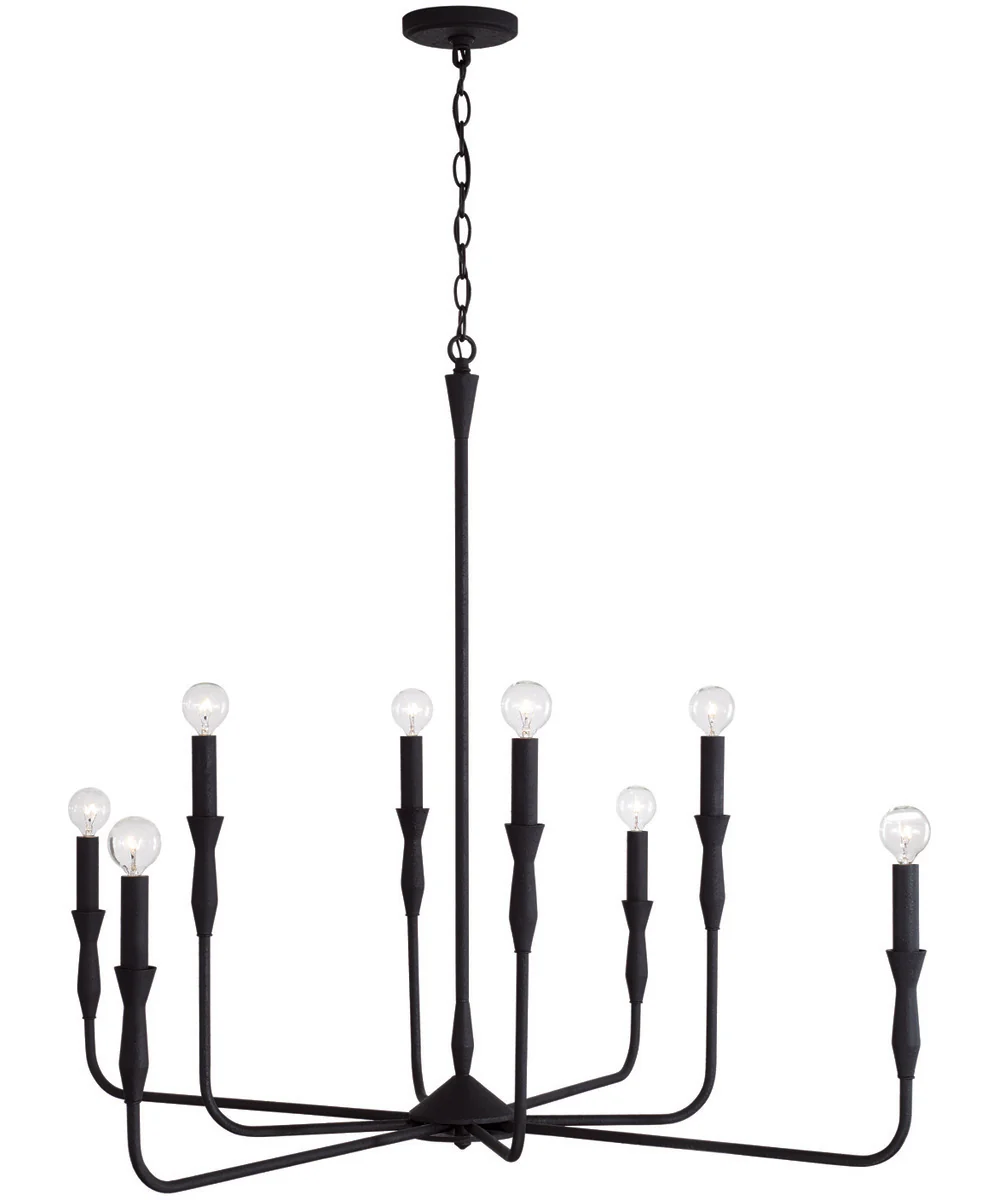 Paloma 8-Light Chandelier Textured Black - Image 4