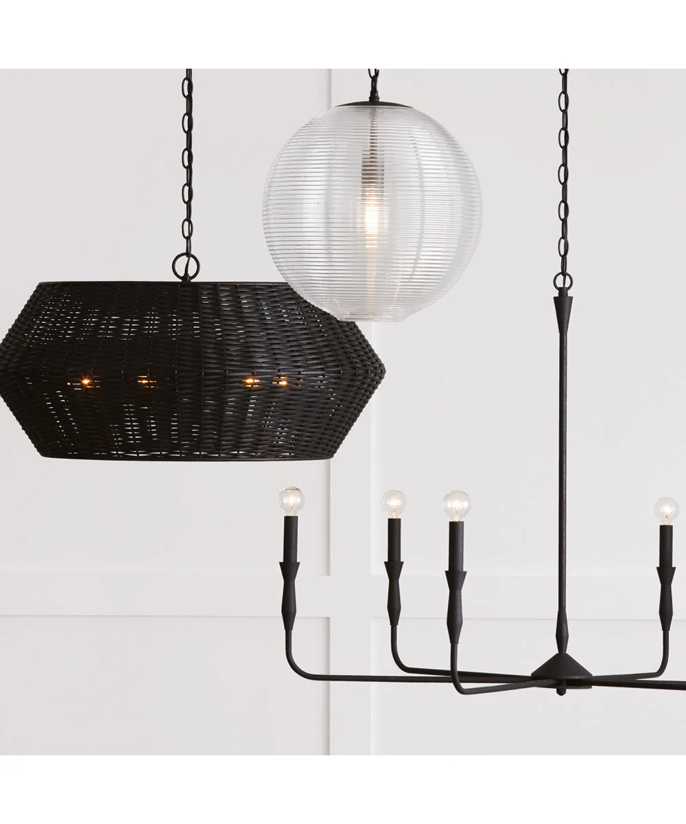 Paloma 8-Light Chandelier Textured Black - Image 5