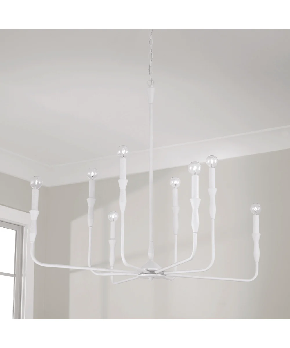 Paloma 8-Light Chandelier Textured White - Image 2