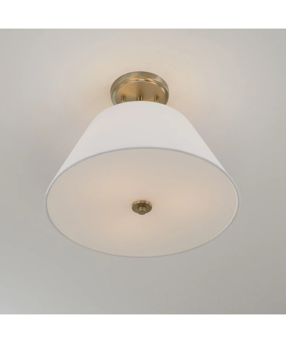 Parson 3-Light Semi-Flush Matte Brass - Image 5