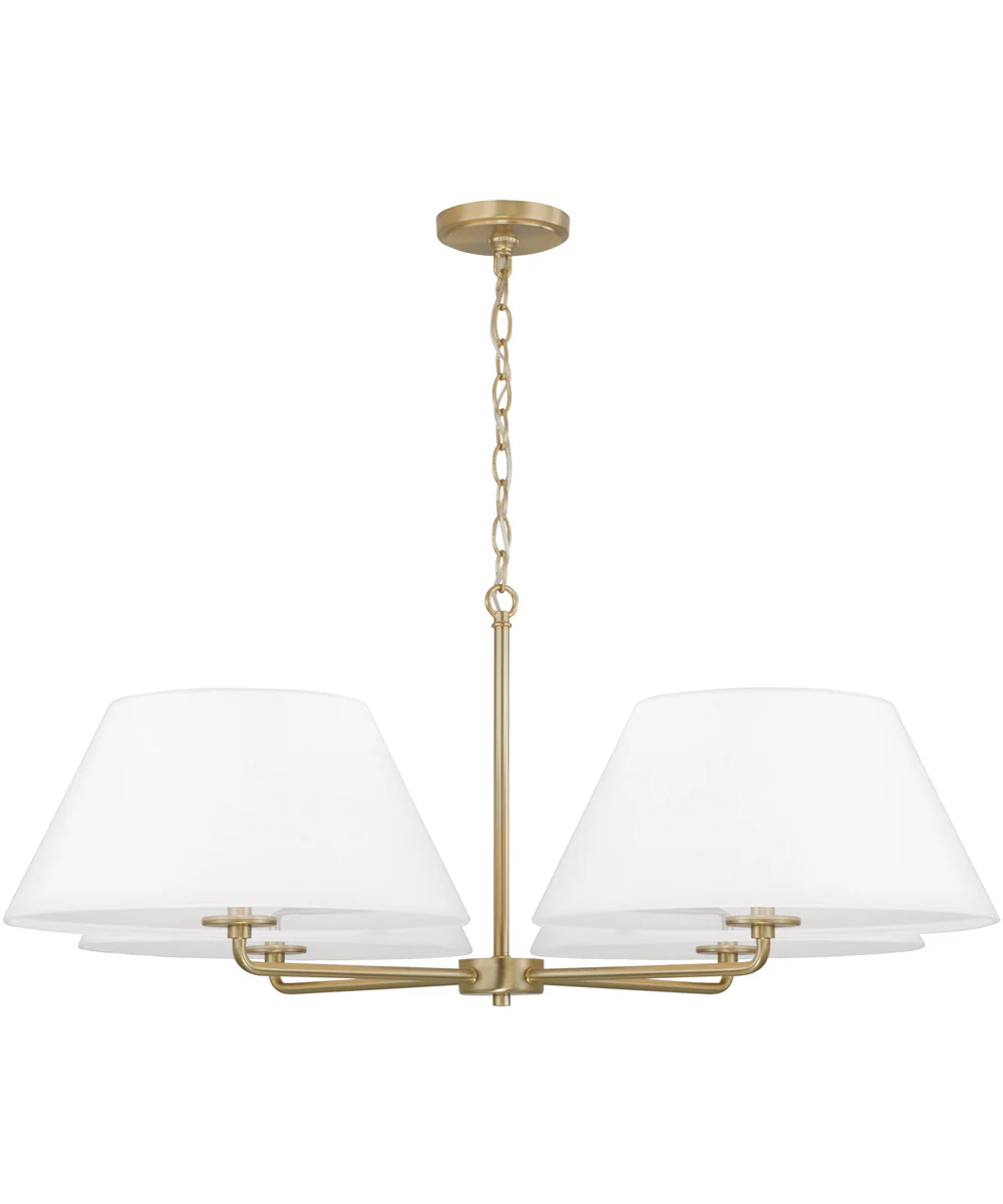 Parson 4-Light Chandelier Matte Brass