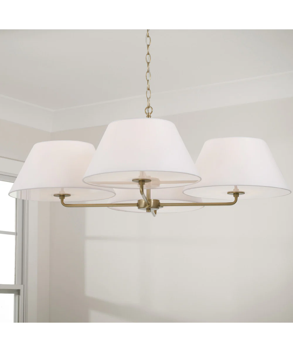 Parson 4-Light Chandelier Matte Brass - Image 2