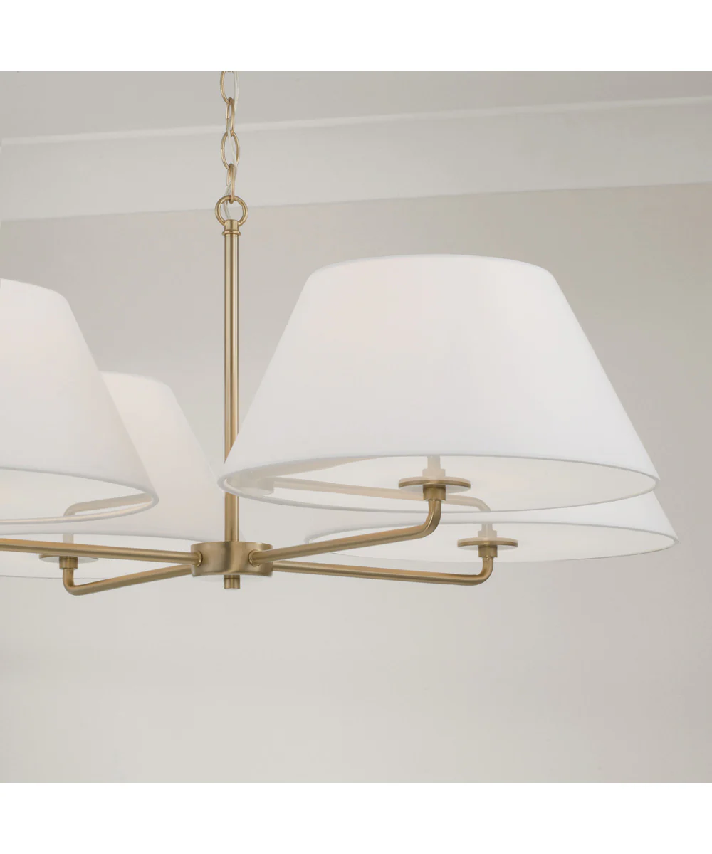 Parson 4-Light Chandelier Matte Brass - Image 4
