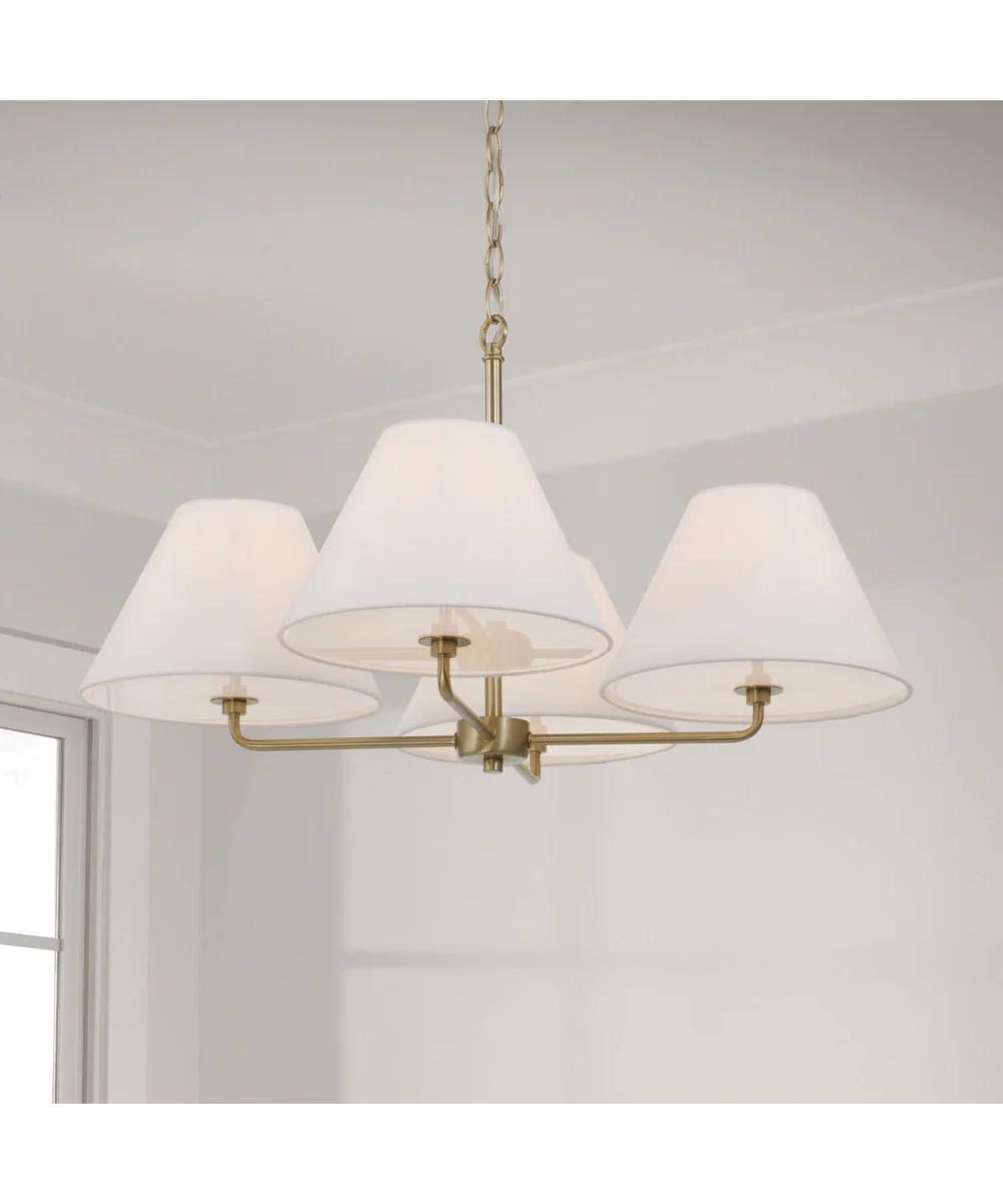 Parson 4-Light Chandelier Matte Brass - Image 2