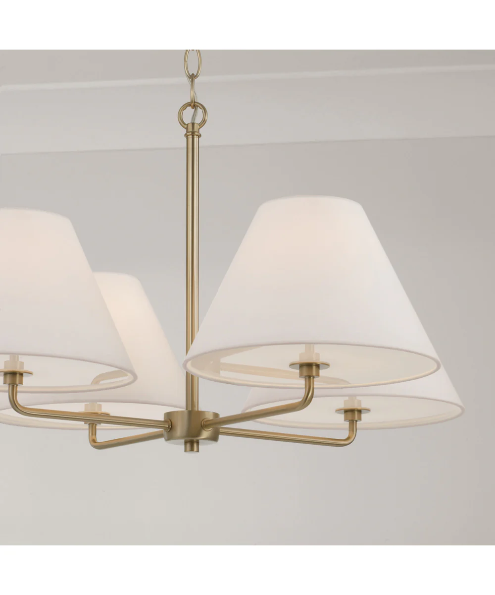 Parson 4-Light Chandelier Matte Brass - Image 4