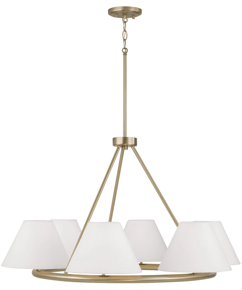 Parson 6-Light Chandelier Matte Brass - Image 4