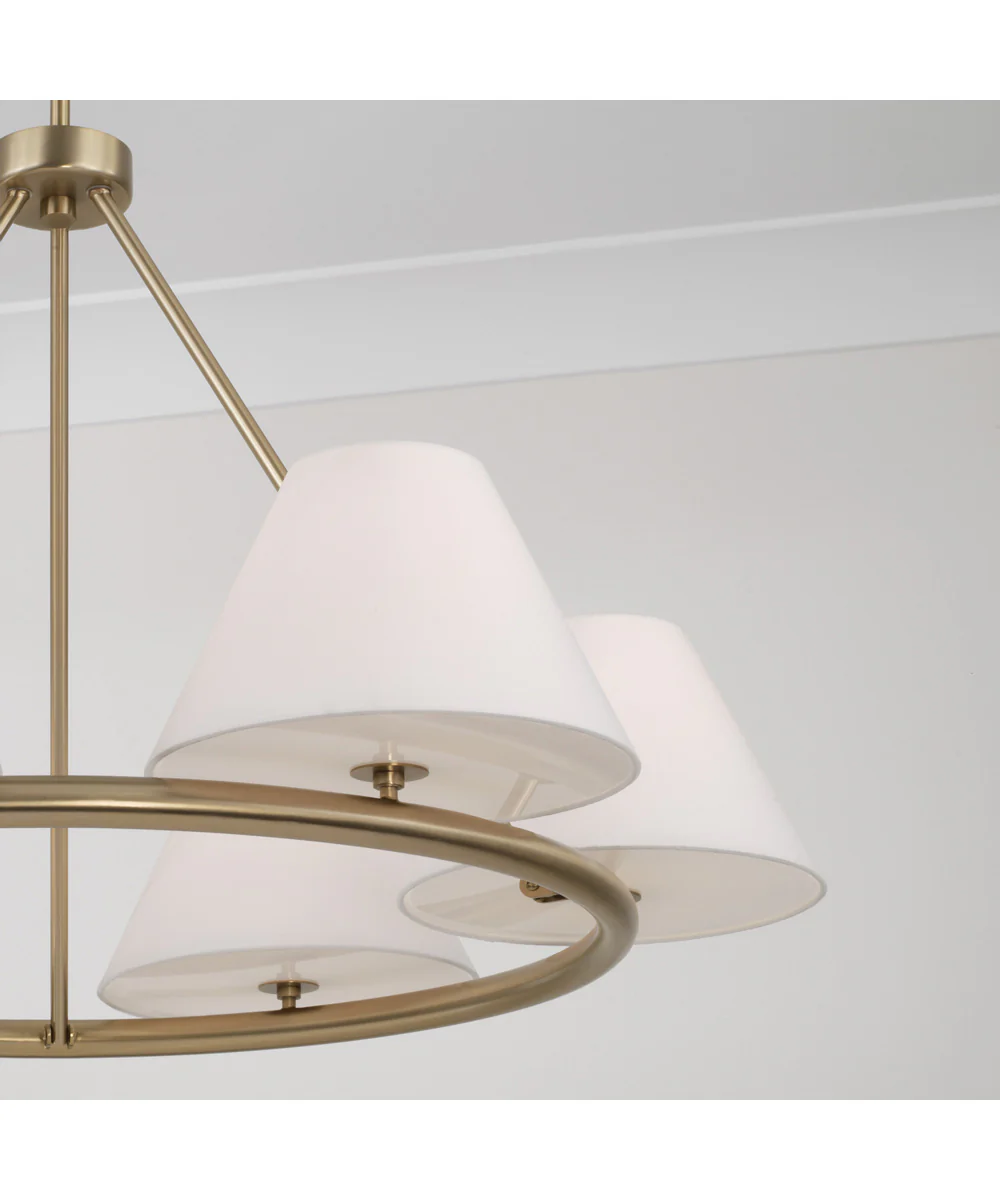 Parson 6-Light Chandelier Matte Brass - Image 5