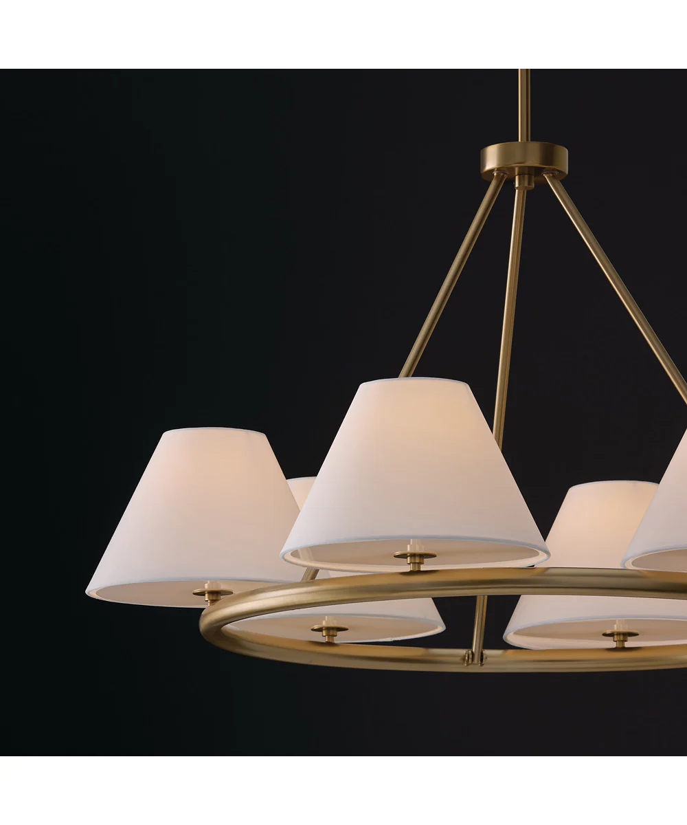 Parson 6-Light Chandelier Matte Brass - Image 7