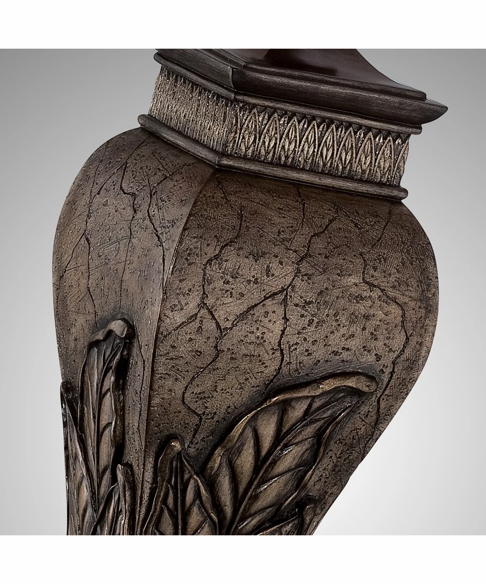 Paulette 1-Light Table Lamp Aged Silver/Two Tone Fabric Shade - Image 2