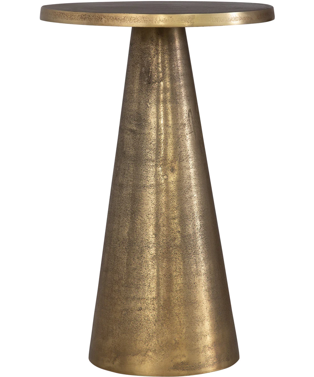 Pedestal Accent Table in Antique Brass - Image 3