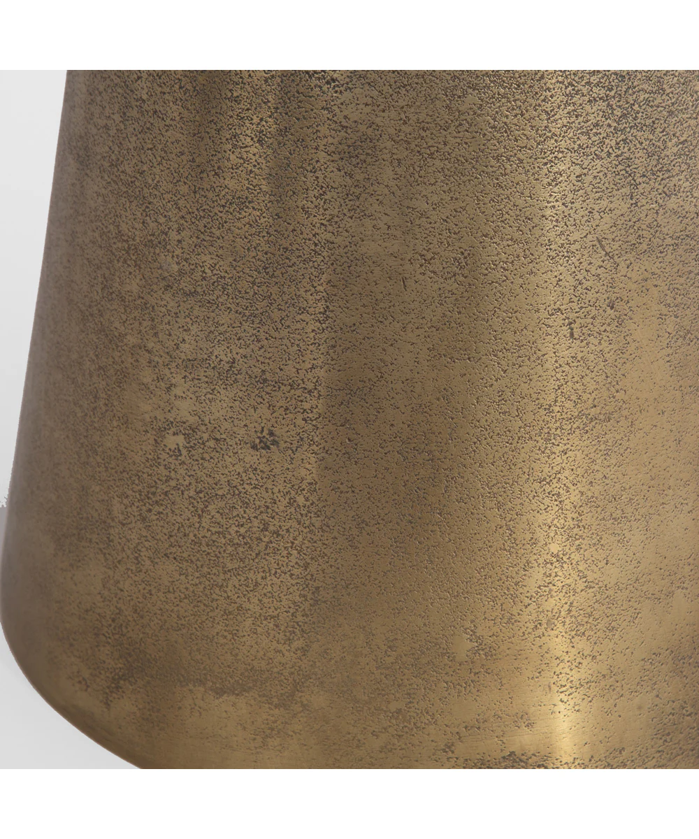 Pedestal Accent Table in Antique Brass - Image 5