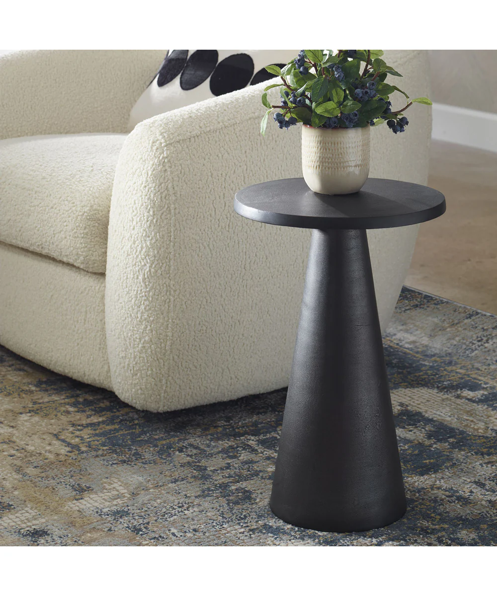 Pedestal Accent Table in Dark Bronze - Image 2