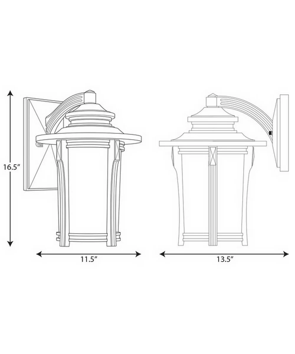 Pedigree Collection Autumn Haze 1 Light Outdoor Large Wall Lantern 17"H by Progress - Image 3