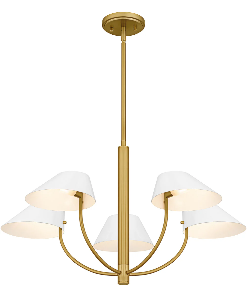 Penley 5-light Chandelier Brushed Gold - Image 4
