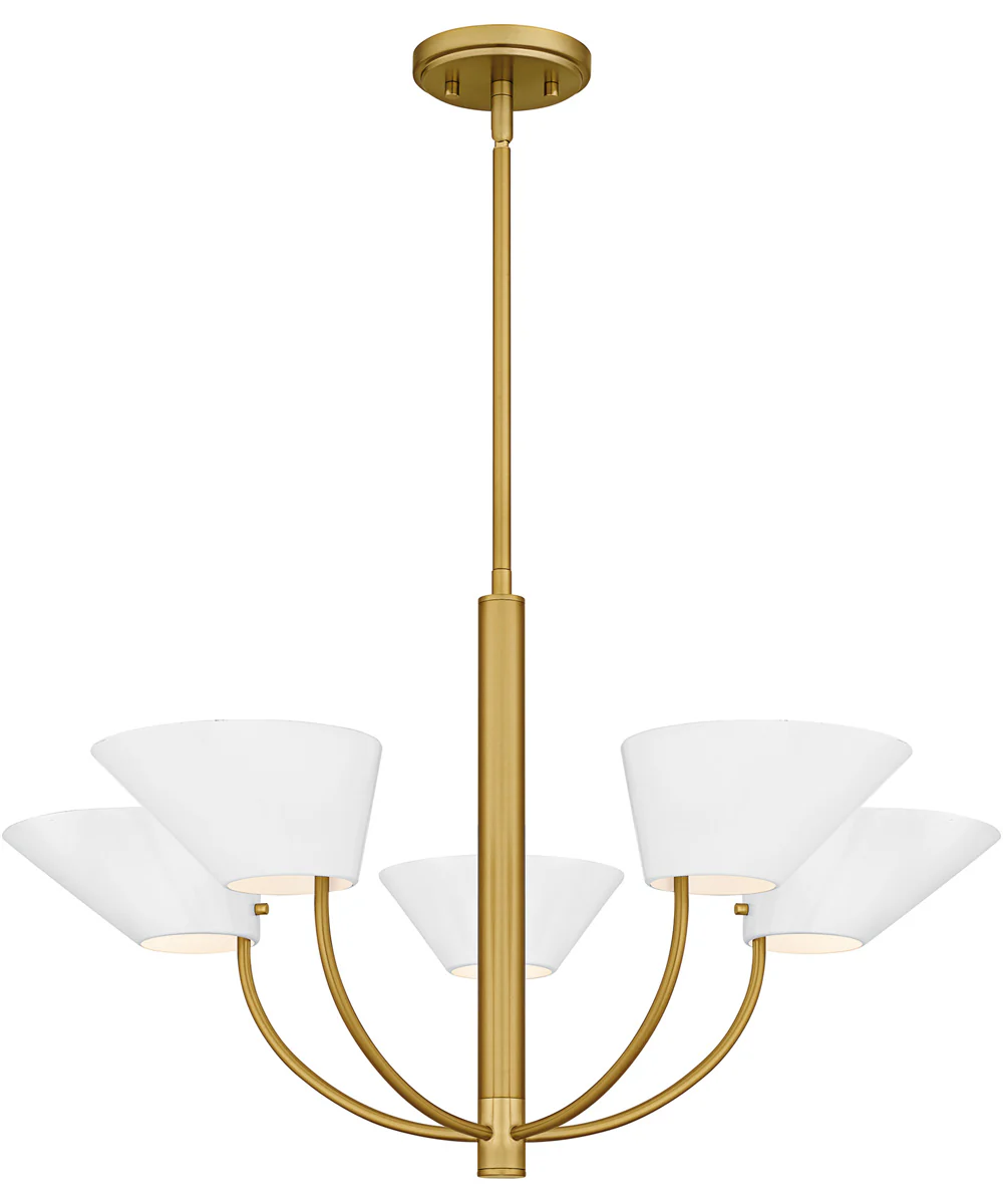 Penley 5-light Chandelier Brushed Gold - Image 5