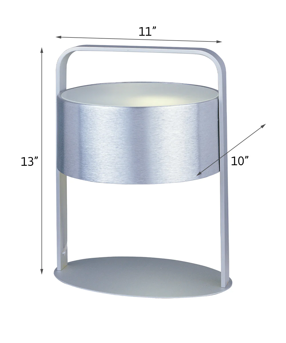 Percussion 13"H 1-Light Table Lamp Light Fixture Polished Chrome Finish by ET2 - Image 3